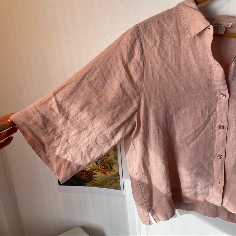 EILEEN FISHER LINEN TOP - Picture 4 of 5